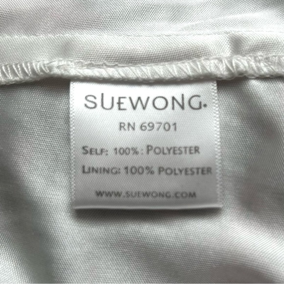 Sue Wong Colorful Watercolor Strapless Floral Pleated Gown Maxi Dress Size 6 - Picture 11 of 12